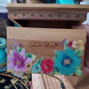 The Pioneer Woman Floral Wooden Recipe Box